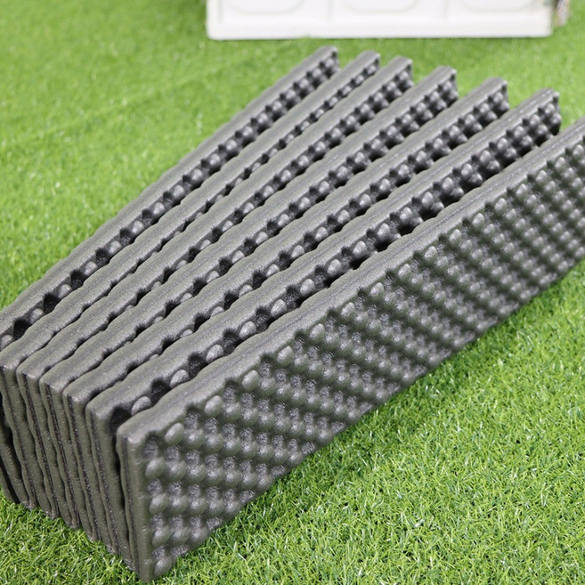 쿠셔니 1인용 엠보싱 발포 매트 등산 백패킹 캠핑 + 휴대용 보관 가방, 1인용매트(14단 접이식)_블랙