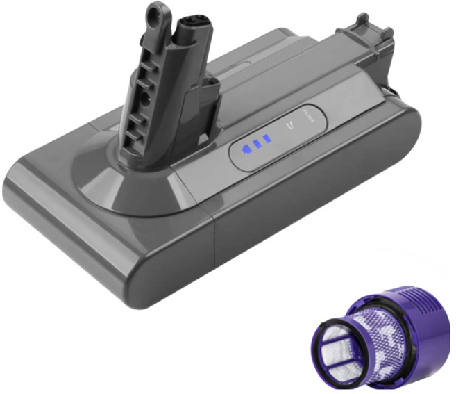 다이슨 V10 청소기 배터리 교체 삼성정품셀 국내생산 호환형 + 헤파필터 사은품 제공, V10(sv12) 배터리팩 (삼성정품셀적용), 1개