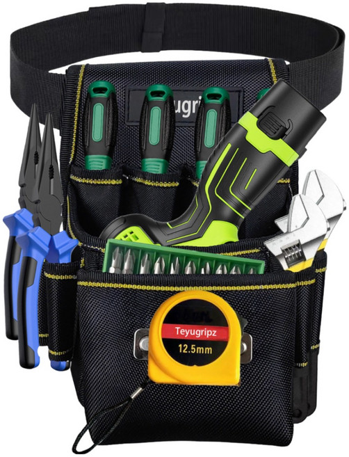 공구 허리가방 다중 포켓 내구성 강한 1680복합 소재, 1개