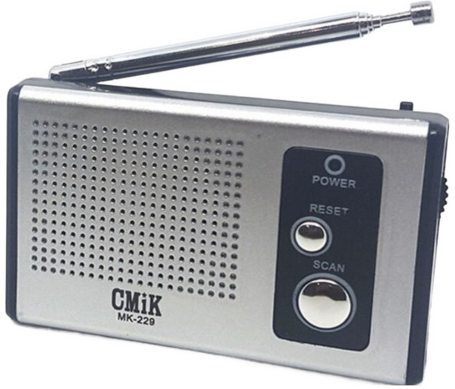 휴대용 FM 라디오 오토스캔 초소형 재난대비 비상용 등산 낚시, 미니 오토스캔 라디오