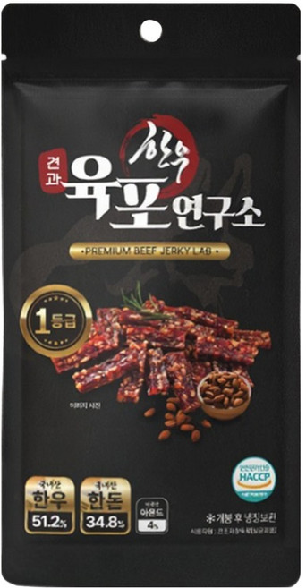 고단백 한우 육포연구소 견과육포 20g, 1개