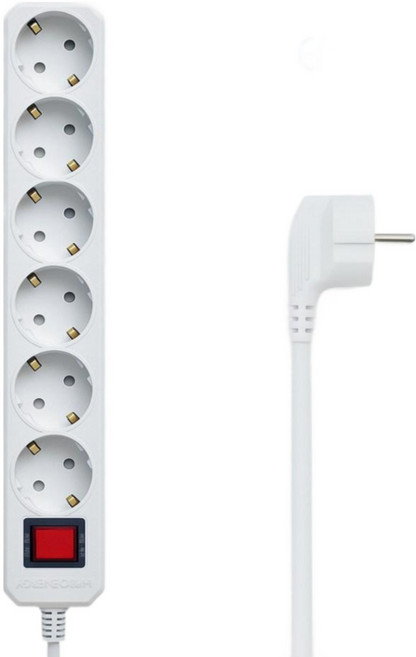 HiPPO 히포 국산 메인 스위치 멀티탭 6구 16A 통합 절전 안전 접지, 5m, 1개