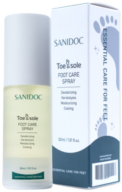 새니닥 토앤솔 풋케어 스프레이 티트리레몬그라스 발냄새제거제 발각질제거제, 1개, 30ml