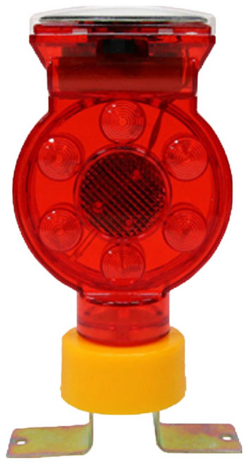 쏠라 LED 경고등(깜빡이)휀스용/드럼용/콘용/자석용 태양열 경광등 방범 점멸등, 1개, -