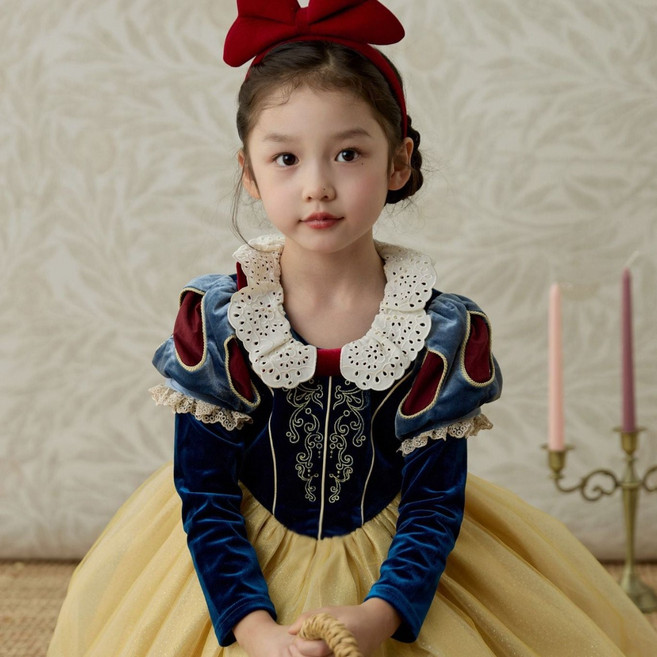 여아할로윈 동화속백설공주스노우벨드레스 머리띠포함 여아공주옷 여아백설공주원피스 여아원피스 유아레이스원피스