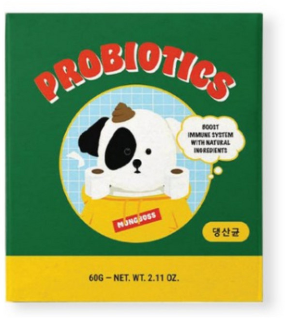 [국제PCT 특허] 멍보스 강아지 애견 노령견 고양이 장 설사 신장 유산균 기관지 협착증 피부 가려움증 아토피 종합 영양제 오메가3 프로바이오틱스, 60g, 2세트