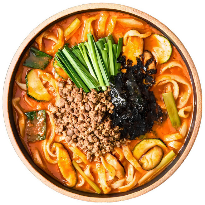 (장칼마켓) 간편조리 방송맛집 강릉 장칼국수 얼큰 칼국수 밀키트 쿠킹박스 캠핑 음식 2인분, 550g, 2개