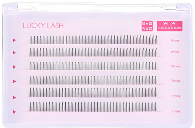 엘스몰 6줄속눈썹 가닥속눈썹 인조 연장 아이돌아이래쉬 A형 총480모, A형11mm, 2개