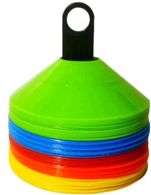 온브레이크 축구 훈련용품 트레이닝 연습콘 접시콘 세트, 접시콘 50개+거치대 1개+전용메쉬백 1개, 1개