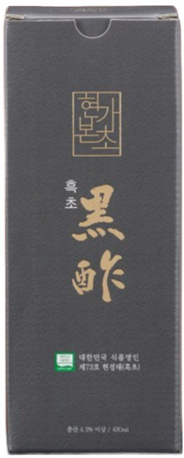 현경태 명인 현미흑초 5년산 420ml, 1개