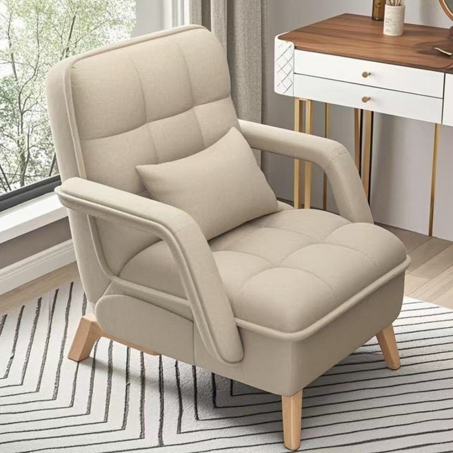 ANYOU 1인용 쇼파 슬립온 쇼파 의자 가정용 편안하다 오래 앉아 있다 사무용쇼파, 베이지