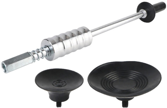 tinduo휴대용 덴트 수리 흡입 컵 덴트 수리 풀링 해머 수동으로 사용 가능, 은빛, 1세트