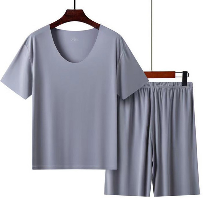 100% 냉감원단 쿨잠옷 상하의 세트 정말 시원한 냉장고 심리스 반팔 반바지