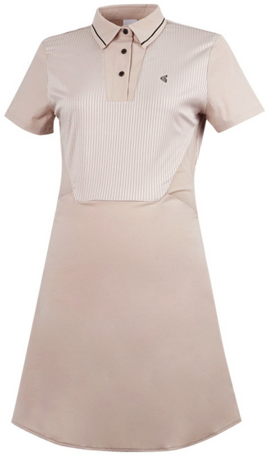 김영주 여성 골프웨어 골지 카라넥 데일리 원피스 라운딩 필드룩