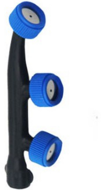 원예 과수 방역 농약 다용도 스프레이 노즐, 내부구리형3구 블랙, 1개