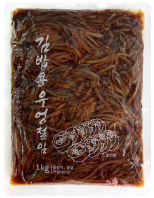 김밥용 우엉 절임(고형량 86%) 1kg 코우 김밥재료 식자재, 1개