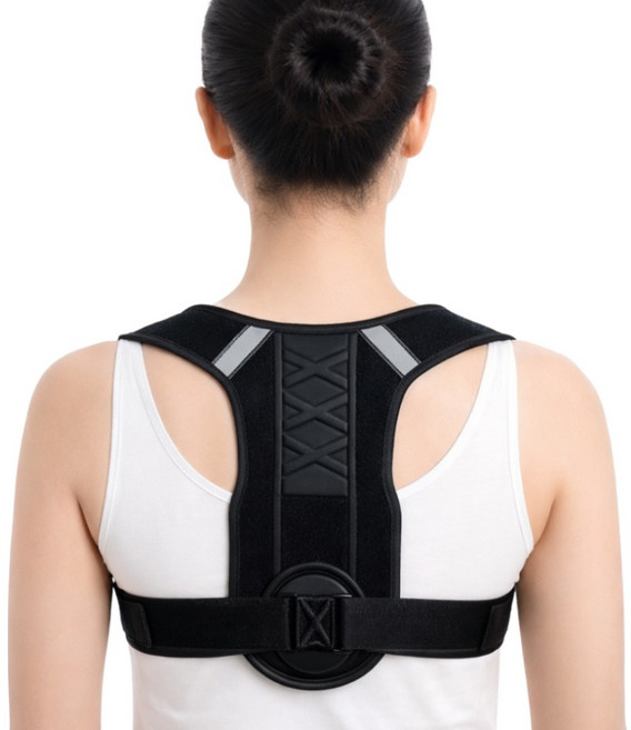 자세교정기 굽은등교정기 자세교정밴드 어깨 등 척추 체형 교정 밴드, 1개