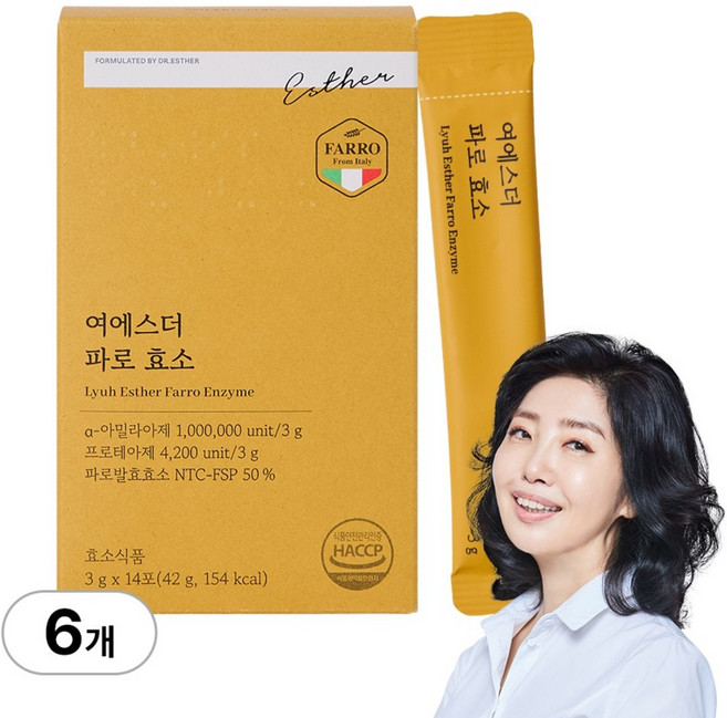 [본사직영] 여에스더 파로 효소 (100% 이탈리아산 파로) 국민영양 프로젝트, 6개, 14회분
