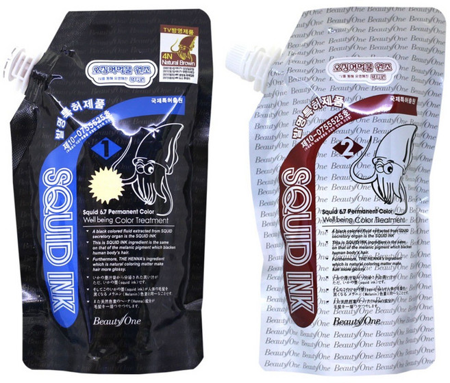 뷰티원 원조 오징어먹물염색약 스퀴드잉크 500g 구형 신형 큐백헤나 3종중 저자극의 흰머리 새치커버, 2.뷰티원 뉴프리미엄 칼라 (신형), 6WB 자주웸브라운