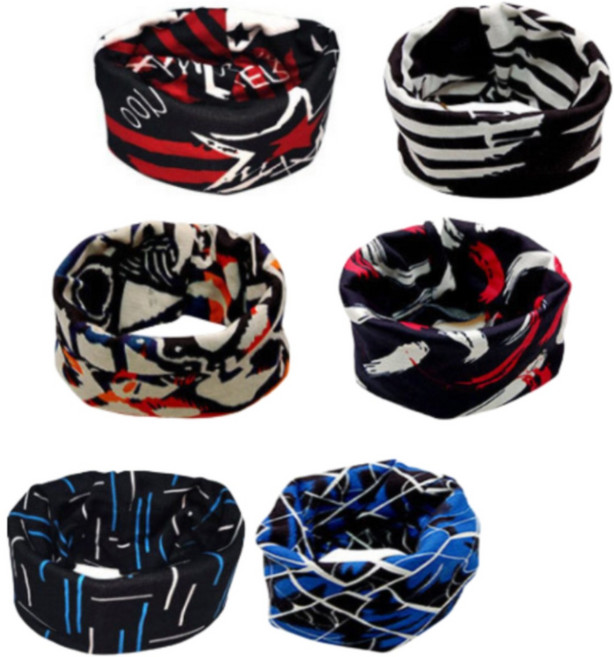 [6개]겨울용 기모 멀티 스카프 넥워머 남녀공용 방한세트