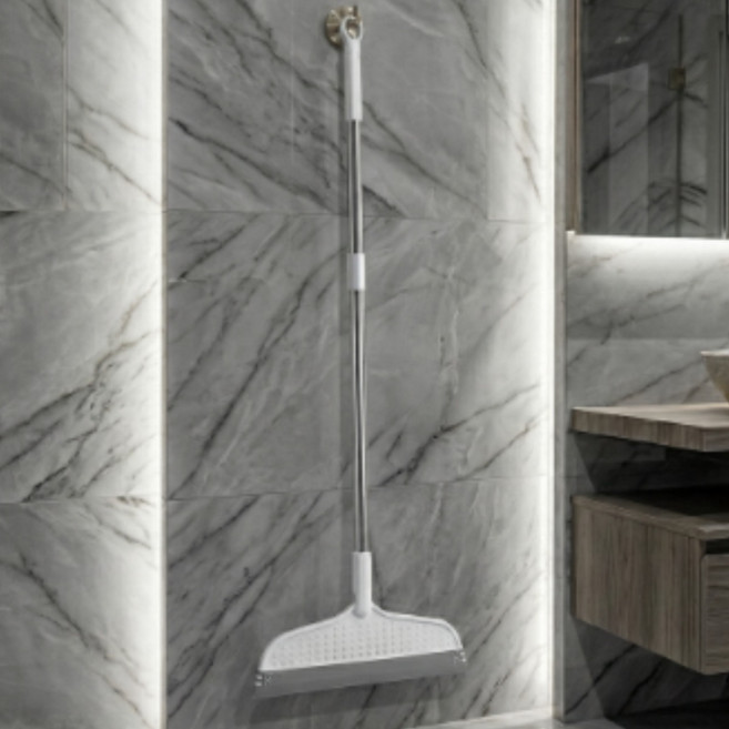 라온플로우 파워익스텐드 스퀴지 튼튼한 길이조절 실리콘 빗자루, 스톤 그레이(30cm), 1개