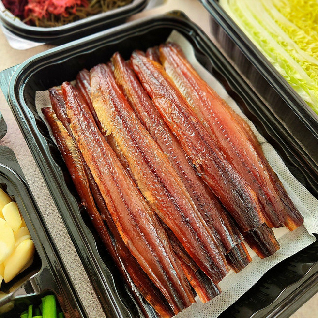 <꿀맘스푸드> 포항 구룡포 꽁치 청어 과메기 해초 야채세트, 2개, 꽁치20미 해초야채세트