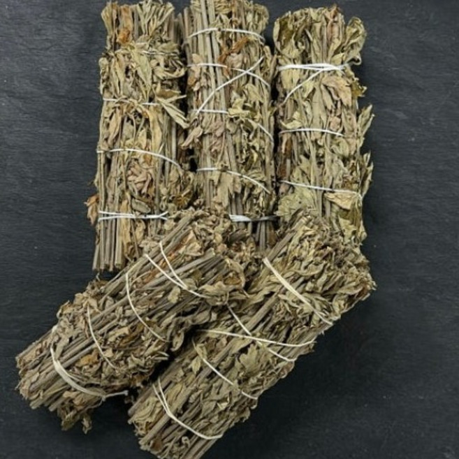 강화 약쑥 스머지 번들 17cm 천연 정화 허브 명상용 / 솔란리추얼