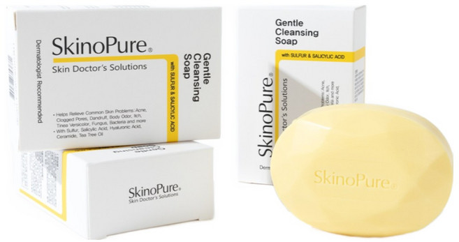스키노퓨어 피지 민감성 보습 유황 젠틀 클렌징 비누, 100g, 3개입