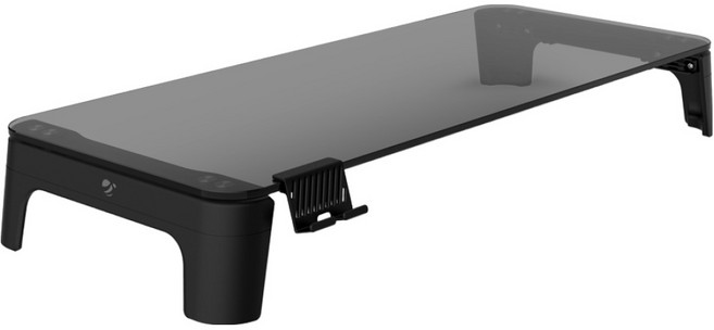 지니비 GMS2 강화유리 모니터받침대, 블랙(받침대 단품), 1개