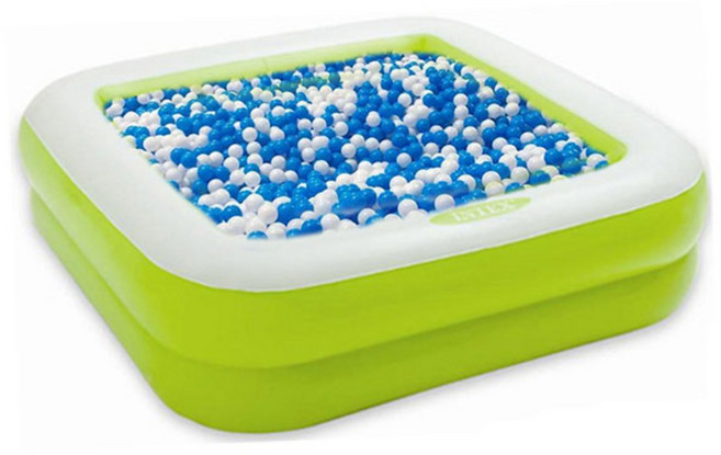 에어풀장 인텍스 어린이용 유치원용 유아미니풀 미니풀장 베이비풀장 사각풀장 인텍스57100, 그린, 1개