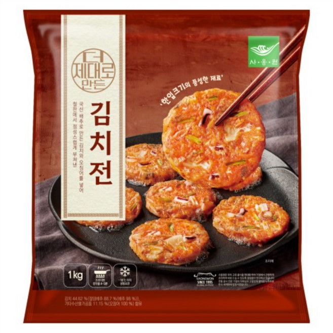 사옹원 더 제대로 만든 김치전 1kg, 3개
