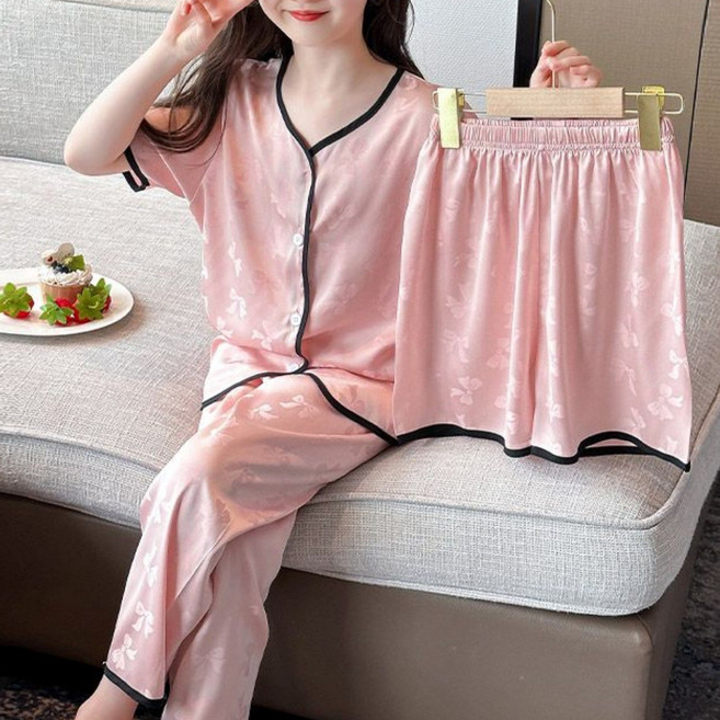 해피유통어린이 홈웨어 잠옷 세트 심플 귀여운 디자인14세 이상 XG03