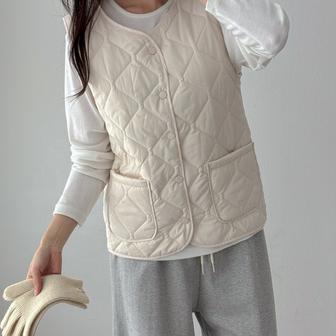 씨에나 여성 경량 패딩 조끼