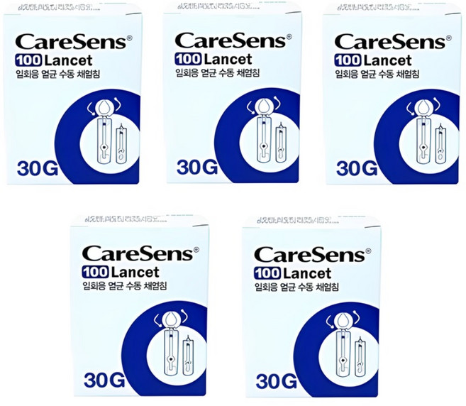 케어센스 채혈침 30G, 5개, 100개입