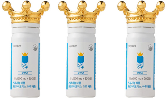 파파비오 갓산균 유산균 프로바이오틱스 아연 500mg X 30캡슐, 3박스, 30정