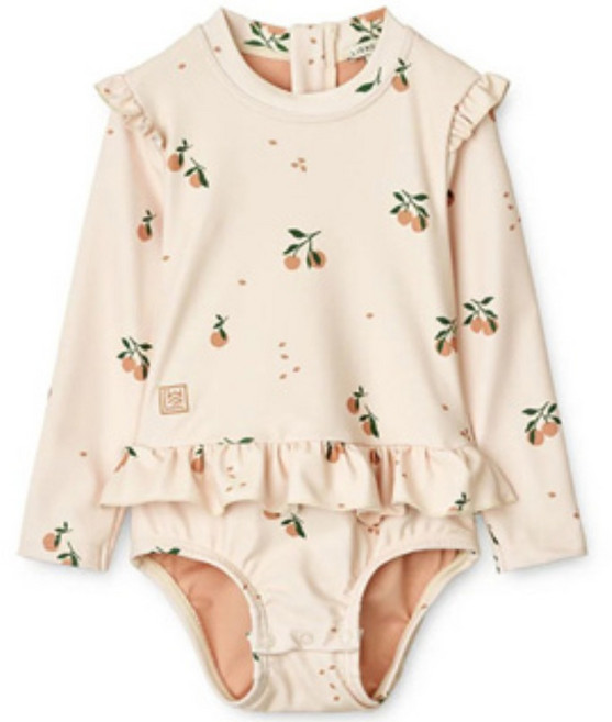 스토리원 U-KIDSWR005 여아 프릴 수영복 수영모 세트