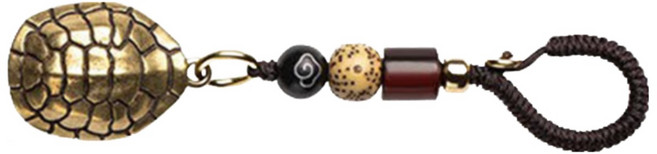 건강과 장수 재물운을 부르는 황동 행운 거북이 키링 열쇠고리 키홀더, 1개