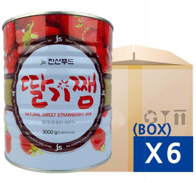 진산 딸기쨈(국내산) 3kg X 6개 (BOX)