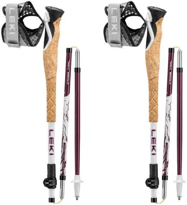 레키 크로스트레일 FX 수퍼라이트 컴팩트 wine 4단 초경량 등산스틱 노르딕워킹 트레일러닝