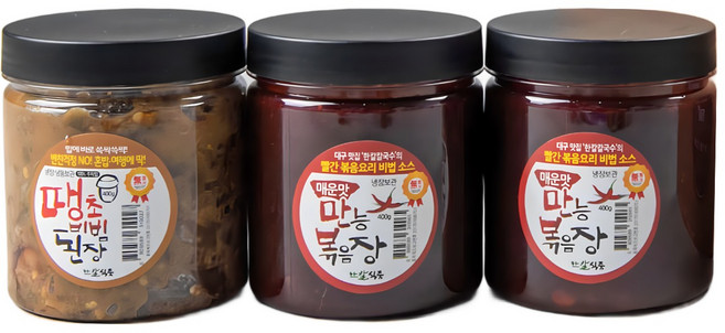 한칼식품 땡초비빔된장 만능볶음장 2종 선물세트, 400g, 3개