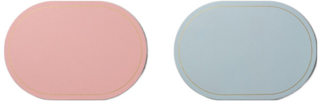 아마레제이 북유럽풍 양면 식탁매트 가죽 방수 2p 4p, 4매, 3. 베이비핑크/스카이블루
