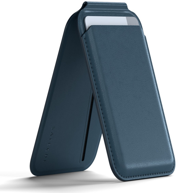 사테치 아이폰 맥세이프 카드지갑 케이스 거치대형 비건 레더 스탠드 월렛