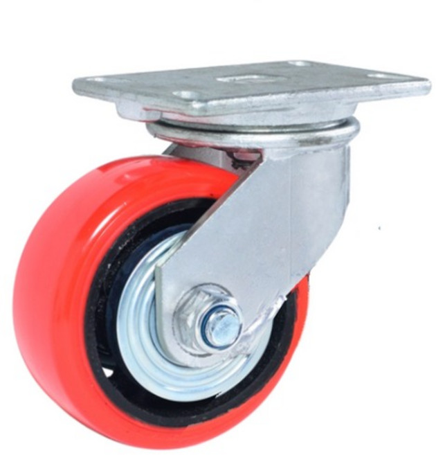 15cm(6인치) 720kg 우레탄 바퀴 회전형 산업용 캐스터 공장 단조 고중량 폭64mm, 선택37_중량7.5cm(3인치) 고정, 하중180~380KG (선택37~76)