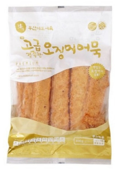 미도냉동 인기어묵 골라담기 치즈 오징어 맛살 당면 모짜렐라 야채맛 매운맛, 고급길쭉한오징어, 1개, 400g