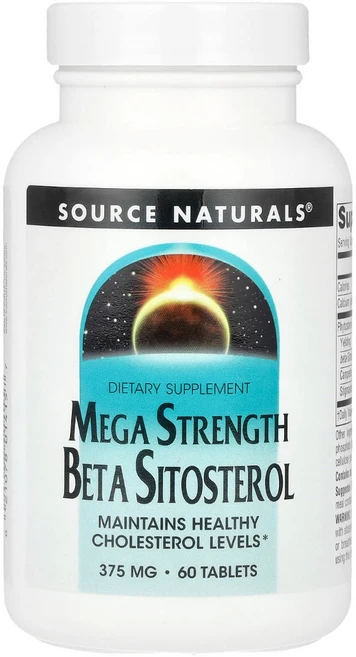 [1+1] 소스 내추럴스 메가 스트렝스 식물성 베타 시토스테롤375mg 60정 / 해외직구 미국정품, 2개 - 쿠팡