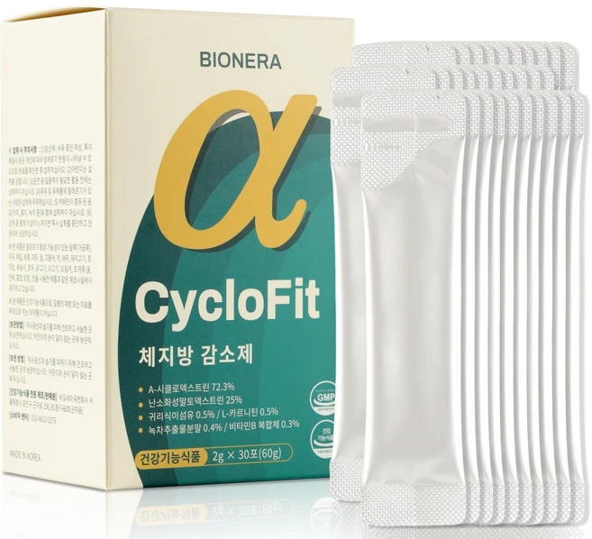체지방 감소 보조제 알파시클로덱스트린 강력한 지방 연소제, 30개, 2g - 쿠팡