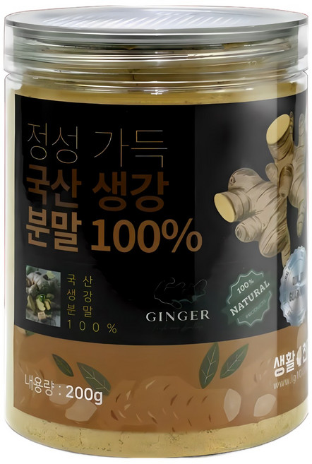 프리미엄 생강가루 국내산 100%, 1개, 200g