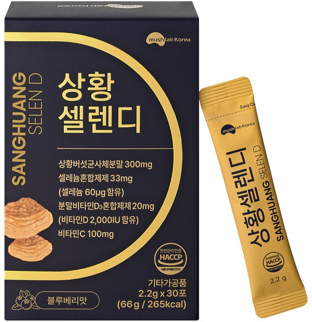 국내산 100% 상황버섯 상황셀렌디(30포), 66g, 1박스