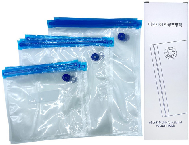 이젠케이 가정용 무선 진공포장기 전용 지퍼백, 중형 진공팩(26X28) 13매, 1개