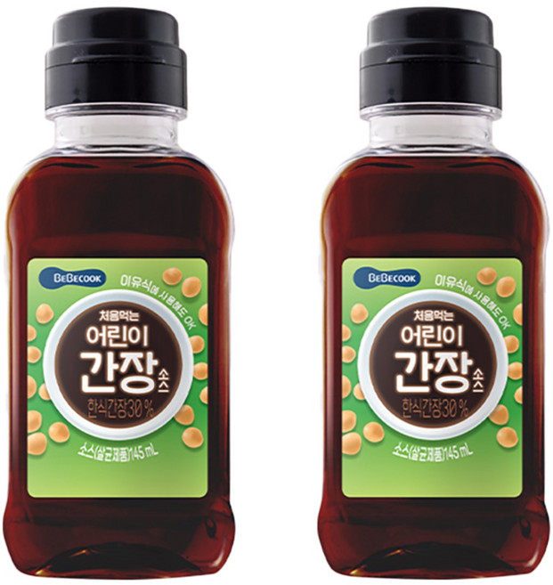 베베쿡 처음먹는 어린이 간장소스, 한식 간장, 145ml, 2개